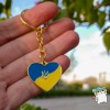 Брелок на ключі Серце України Герб. Тризуб. Колір золото